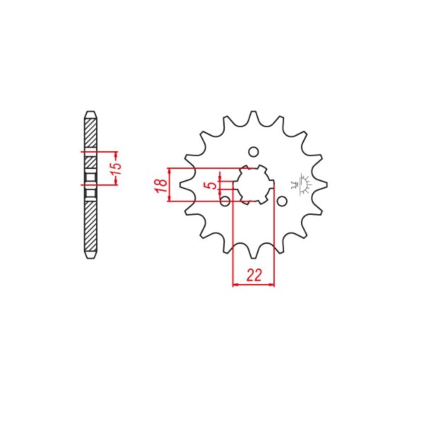 Звезда передняя ведущая M-CAX 2443113 13 Зубов ( JTF1445 13 )